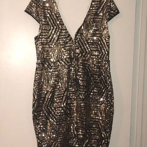 Black/ gold birthday dress